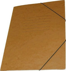 A&G Paper Folder Prespan with Rubber Band and Ears for Paper A4 Brown 12810-09