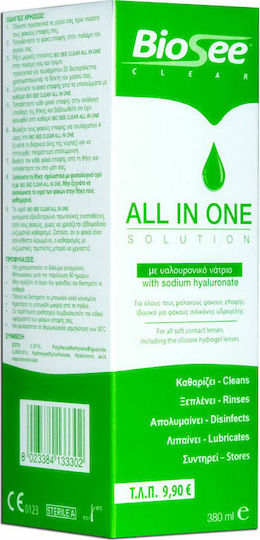 Soleko Biosee Clear All In One Solution Υγρό Φακών Επαφής 380ml