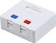 Central Double External Network Socket RJ45 Type Cat6 in White Color 01-60-196/M