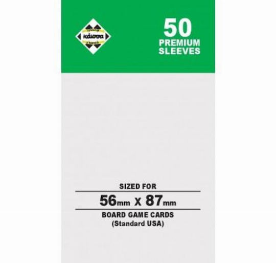 Kaissa Card Sleeves Standard American Size 50pcs 50 Premium Card Sleeves 56x87mm Standard USA Clear