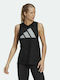 Adidas Winners Women's Athletic Blouse Sleeveless Black