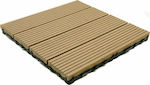 Newplan Πλακάκι Δαπέδου for Garden Flooring from WPC 30x30εκ. 1pcs Μελί