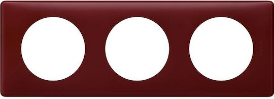 Legrand Celiane Switch Frame 3 Positions in Burgundy Color 066753