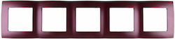 Elmark City Schalterrahmen 5-fach Horizontale M...