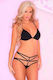 Pink Lipstick Lingerie Bound Bra & Strap Panty Set Sexy Σετ Εσωρούχων με Δαντέλα Μαύρο 2τμχ