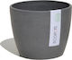 Ecopots Stockholm Grey 16x12.5cm Übertopf Kunststoff Gray 16x16x12.5εκ.