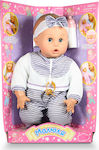 Avra Toys Baby Doll Μωράκι με Πιπίλα, Μιλάει, Πίνει Γάλα και Κάνει Ήχους 41 cm.