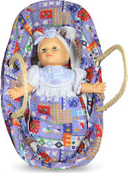 Avra Toys Baby-Puppen-Set Baby in einem lila Kö...