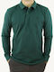 Dors Men's Long Sleeve Blouse Polo Green 1129001.C07