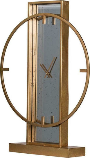 Artekko Tabletop Clock with Indicators Metal Gold 43984-DS