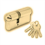 Martin Lock Cylinder Security 60mm (27-33) with 5 Keys Gold