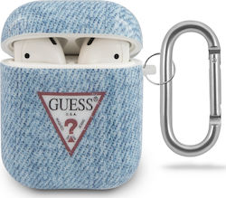 Guess Denim Triangle Θήκη Σιλικόνης για Apple AirPods 1/2