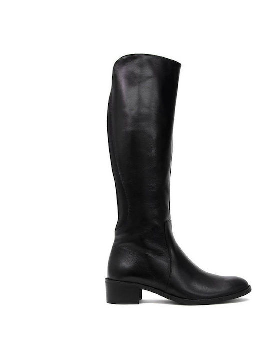 Bacali Collection 119-1 LEATHER BOOTS BLACK