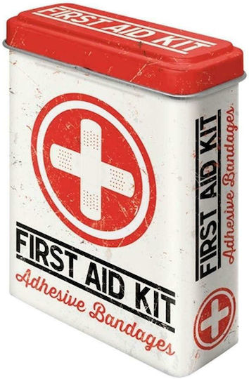 Nostalgic Art First Aid Classic Box Cereals with Airtight Lid Metallic Red 7x3x10cm