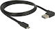 DeLock Angle (90°) USB 2.0 to micro USB Cable Μαύρο 1m 85165 1τμχ
