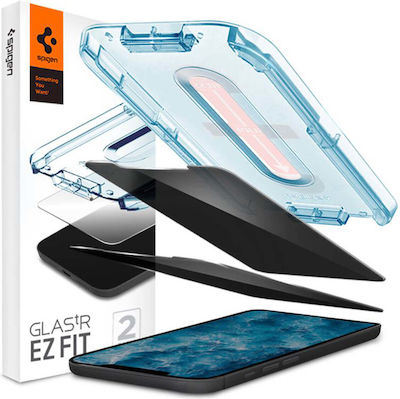 Spigen EZ Fit GLAS.tR Confidențialitate Sticlă călită (iPhone 12 / 12 Pro) AGL01803