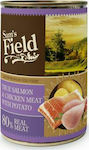 Sam's Field Canned Wet Dog Food with Chicken and Salmon 1 x 400gr