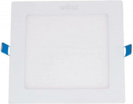 Vito Platz Vertieft LED Panel 18W mit Natürliches Weiß Licht 4000K