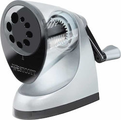 Westcott Ipoint Class Act Plastic Triple Pencil Sharpener Gray Hand Crank Επιτραπέζια