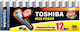 Toshiba 12 Pack Alkaline Batteries AAA High Power 1.5V