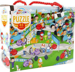 Kinderpuzzle Race Track für 3++ Jahre 45pcs Grafix