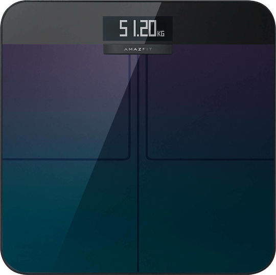 Amazfit Smart Scale Smart Badezimmerwaage mit Körperfettmessung in Schwarz Farbe