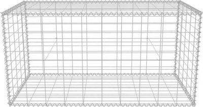 vidaXL Gabin Box pentru Împrejmuire Grădină Galvanizat 100x50x50buc 1buc