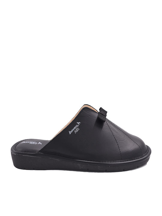 Boxer Din Piele Papuci de Damă de Iarnă Negre