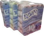 40 de role de sănătate EYDORO, galben, 65g/roll, 2f Total 1400mt Hârtie