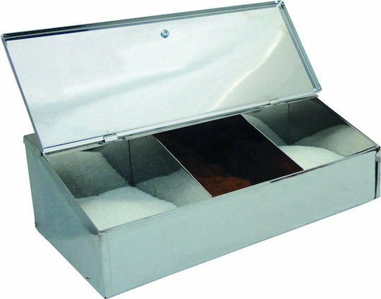 Novatex Coffee Box Inox 3 Seats L29xW15xH10cm