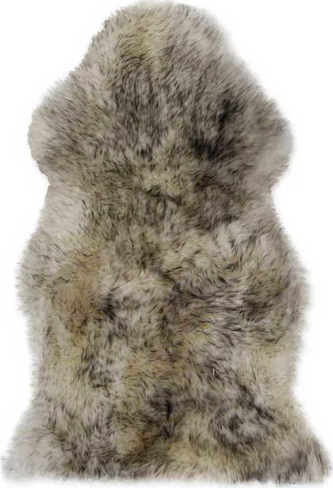 Tapicap Sheepskin Килим Правоъгълена Furry Черни съвети