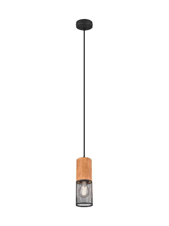 Trio Lighting Tosh Μοντέρνο Κρεμαστό Φωτιστικό Μονόφωτο με Ντουί E27 σε Καφέ Χρώμα