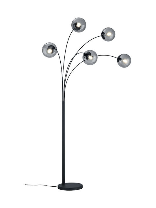 Trio Lighting Balini Floor Lamp H180xW30cm. with Socket for Bulb E14 Gray