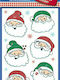 Trend Haus Christmas Stickers with Santa Claus