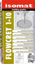 Isomat Flowcret 1-10 Ρητινούχο, Αυτοεπιπεδούμενο Τσιμεντοκονίαμα Εξομάλυνσης Δαπέδων (Γκρι) 25kg