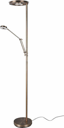 Trio Lighting Barrie Винтидж LED Подова Лампа В181xД30см. 4000лм Бронзов