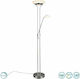 Trio Lighting Orson LED Floor Lamp H180xW32cm. with Warm White Light Silver