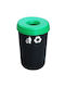 Viomes Coș de Reciclare Plastic Verde 60lt 1buc
