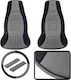 Car Seat Back Set 2pcs Polyester Gray