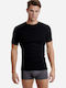 Men's Undershirt Short-sleeved in Black Color