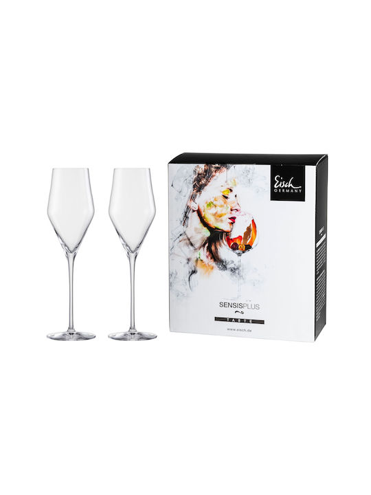 Eisch Sky Sensis Plus Σετ Ποτήρια Σαμπάνιας από Κρύσταλλο Κολωνάτα 260ml 2τμχ
