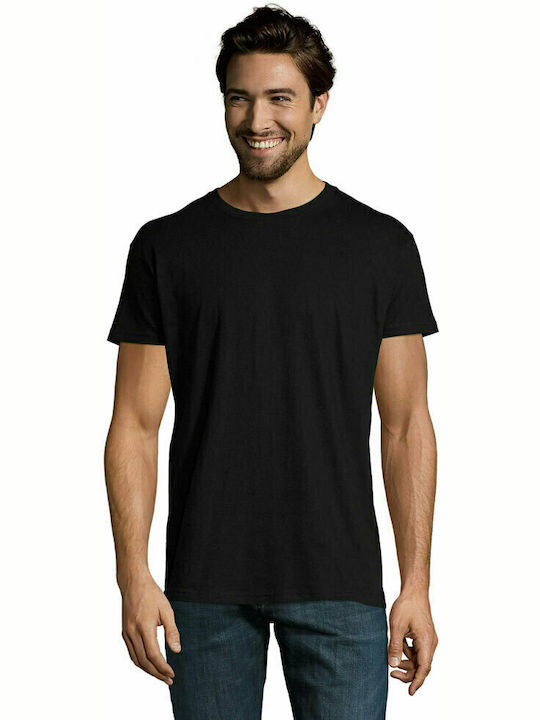Sol's Imperial Ανδρικό Διαφημιστικό T-shirt Κοντομάνικο σε Μαύρο Χρώμα