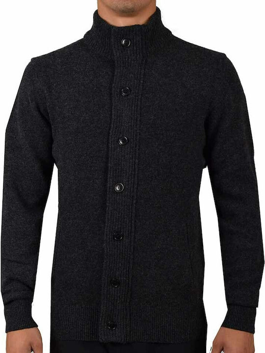 Barbour Men's Knitted Cardigan with Buttons Gray