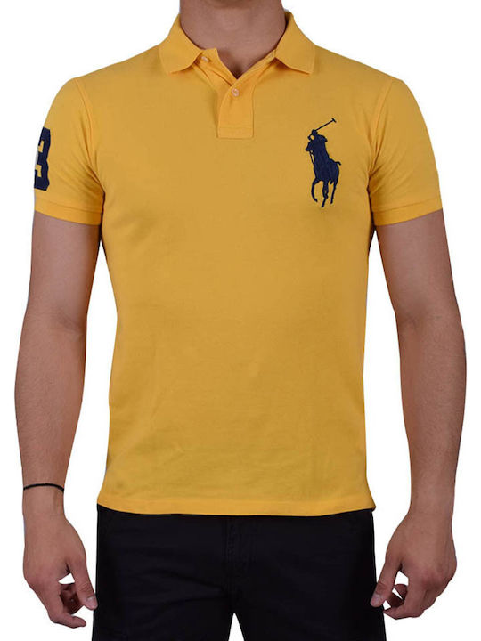 Ralph Lauren Men's Short Sleeve Blouse Polo Yellow 710692225012