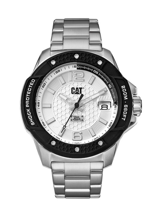 CAT Shockmaster Evo Uhr Batterie mit Silber Metallarmband