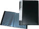 Data King Clipboard Flexible with 20 plastic sleeves Slides for Paper A5 Black 1pcs