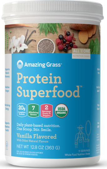 Amazing Grass Protein SuperFood Gluten & Lactose Free with Flavor Vanilla 360gr