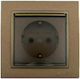 Mono Electric Despina Power Socket Brown 1pcs