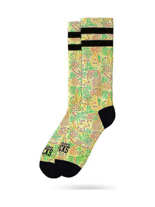 American Socks Signature Tropical Vibe Patterned Socks Yellow