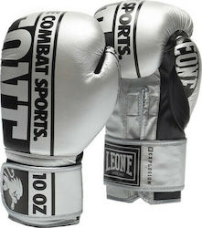 Leone Nexplosion Synthetic Leather Boxing Competition Gloves Silver